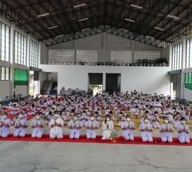 โครงการพุทธมามกะและโครงการวันสำคัญของชาติและศาสนา​พร้อมด้วยคณะครู​ บุคลากร​ และนักเรียนโรงเรียนเทศบาลแสนสุข​ ร่วมพิธีแสดงตนเป็นพุทธมามะกะ ฟังธรรมเทศนา​ ถวายจตุปัจจัย​ เครื่องสังฆทานและเวียนเทียน​